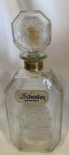 VINTAGE SCHENLEY RESERVE Decanter Style Empty Bottle $22.31